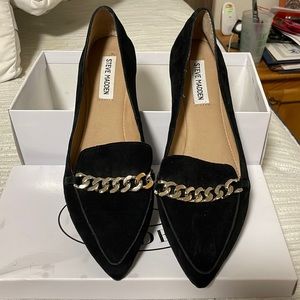 FARRELL BLACK SUEDE Flats - Steve Madden